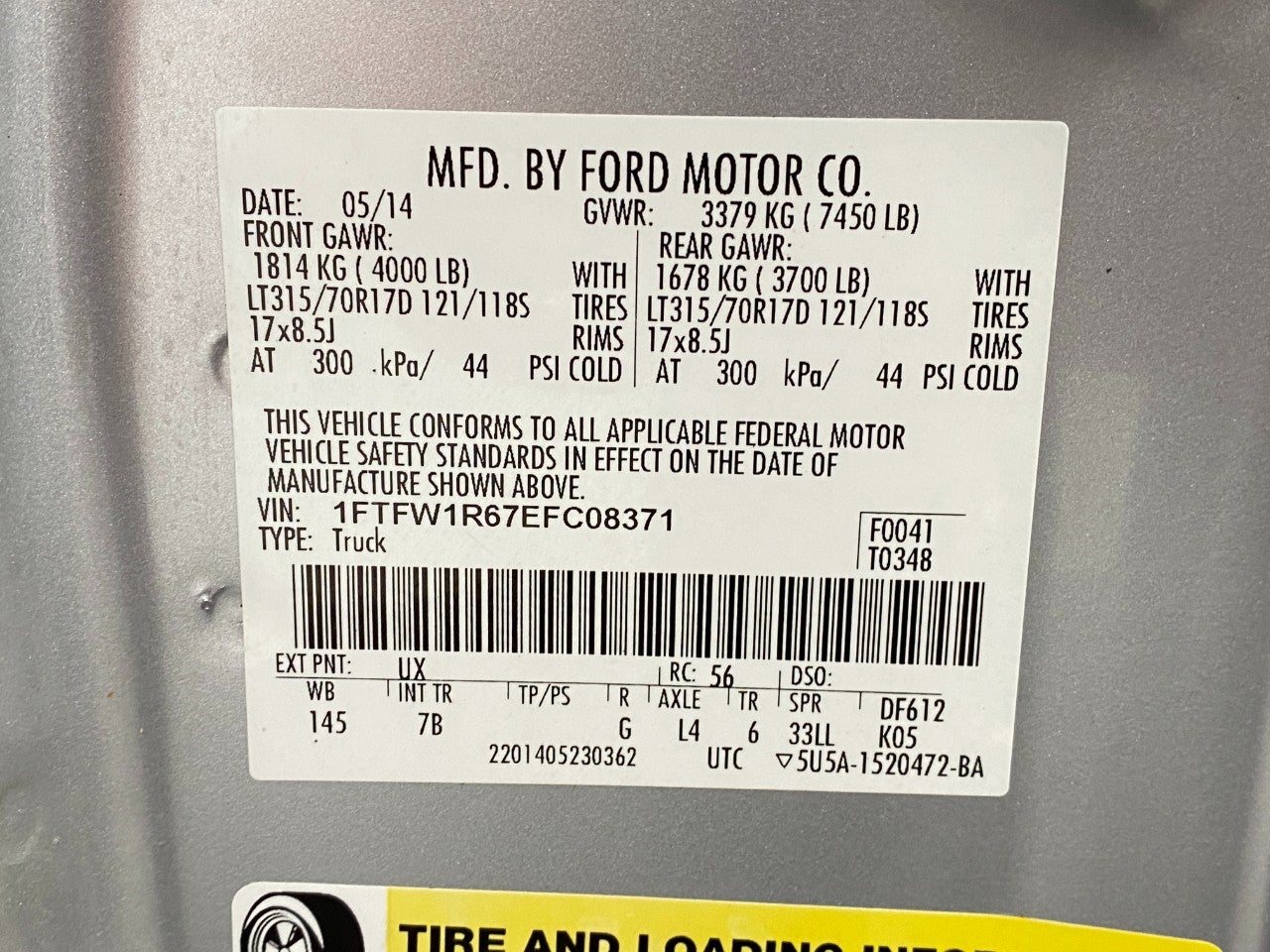 2014 Ford F-150 4WD SuperCrew 145 SVT Raptor