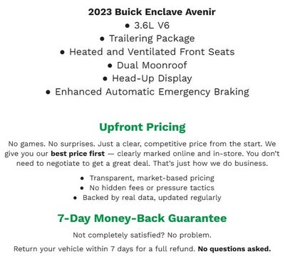 2023 Buick Enclave AWD 4dr Avenir