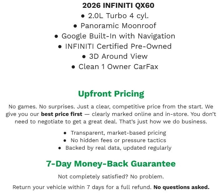 2026 INFINITI QX60 UTILITY