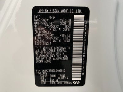 2025 INFINITI QX80 LUXE AWD