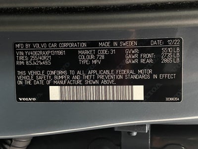 2023 Volvo XC60 B6 AWD Ultimate Bright Theme