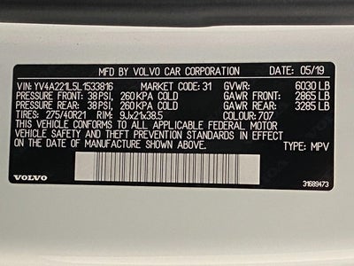 2020 Volvo XC90 T6 AWD Inscription 6 Passenger