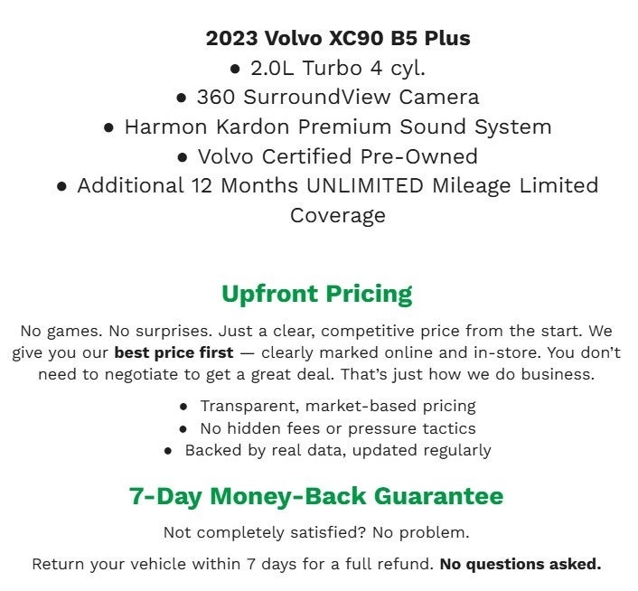 2023 Volvo XC90 B5 AWD Plus 7P