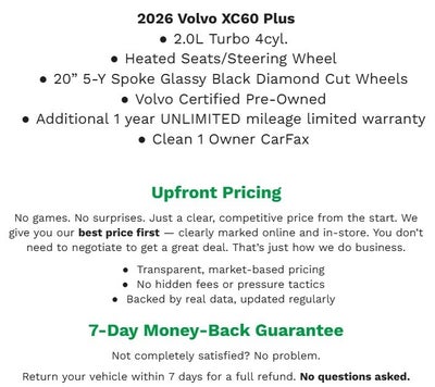 2026 Volvo XC60 B5 AWD Plus