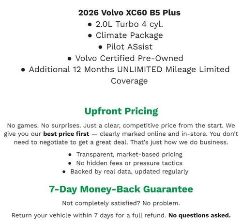 2026 Volvo XC60 B5 AWD Plus