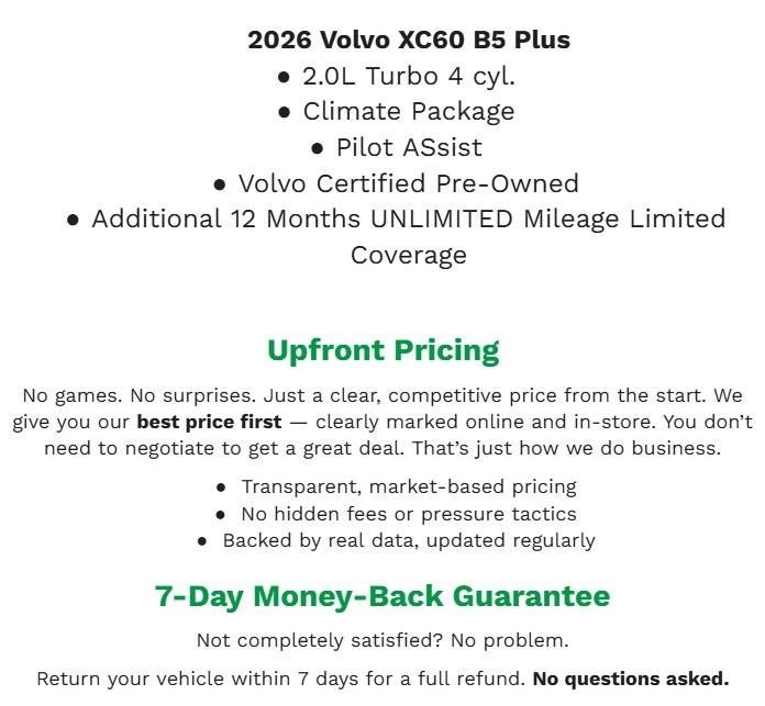 2026 Volvo XC60 B5 AWD Plus