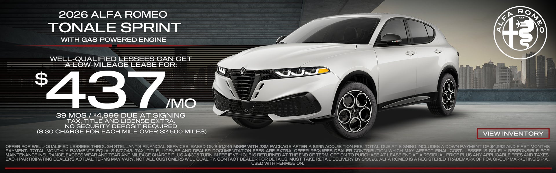 2026 Alfa Romeo Tonale Sprint